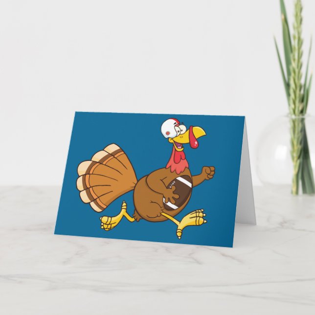 turkey football player holiday card (Front)