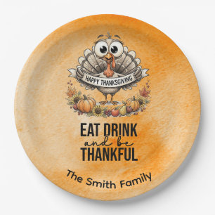Turkey  for thanksgiving  paper plate