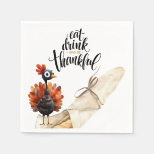 TURKEY for thanksgiving themed Fall Dinner Table  Napkin