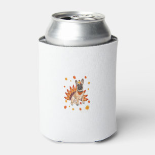 Turkey French Bulldog Frenchie Dog Maple Leaf Than Can Cooler