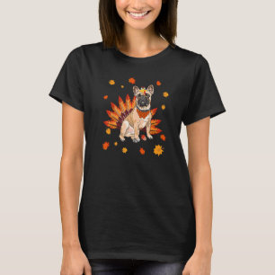 Turkey French Bulldog Frenchie Dog Maple Leaf Than T-Shirt