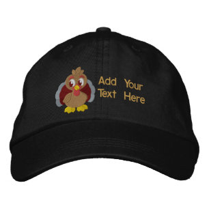 Turkey Fun Embroidered Hat