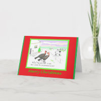 Turkey  funny customizable Christmas card
