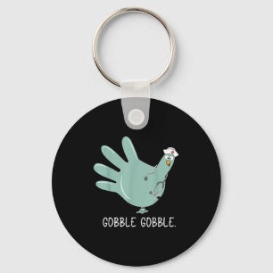 Turkey Glove Nurse Thanksgiving Keychain