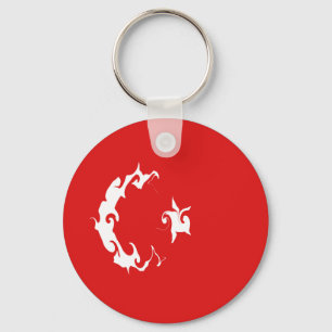Turkey Gnarly Flag Keychain