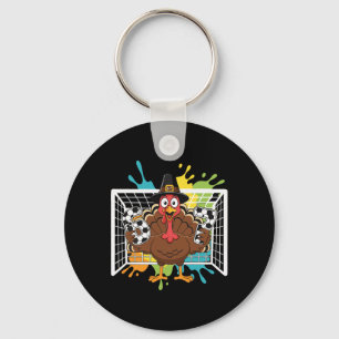 Turkey Goalie Soccer 67 Six Seven Boys Men Thanksg Keychain