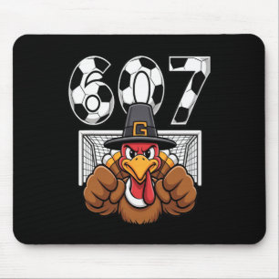Turkey Goalie Soccer 67 Six Seven Boys Thanksgivin Mouse Pad