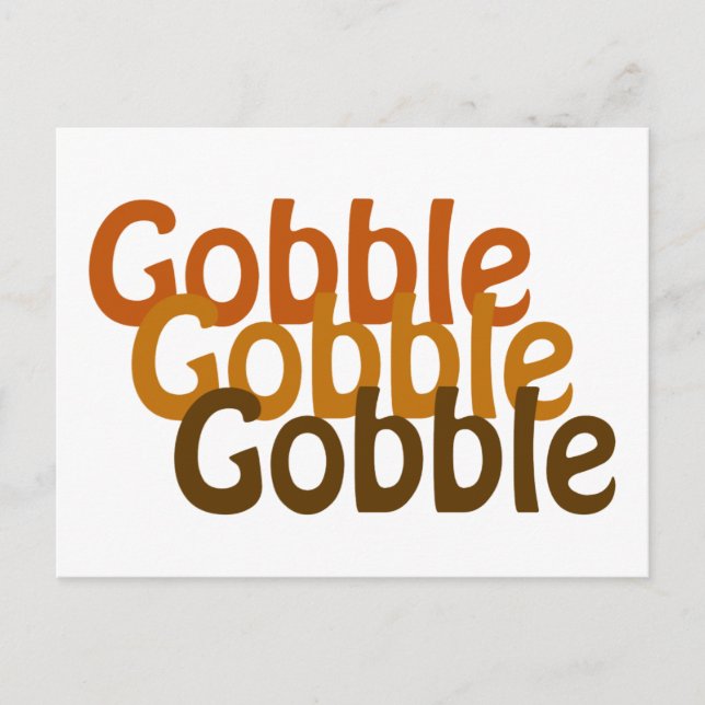 Turkey Gobble Postcard (Front)