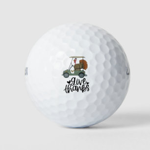 Turkey golfer drive golf cart for Thanksgiving Balls
