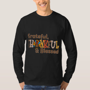 Turkey Grateful Thankful Blessed Thanksgiving Men T-Shirt