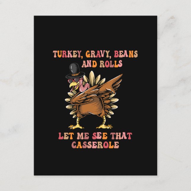 Turkey Gravy Beans And Rolls Let Me  Enclosure Card (Front)