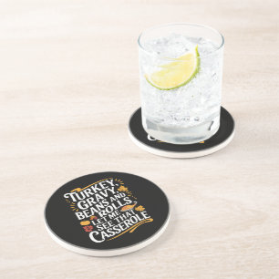 Turkey Gravy Beans And Rolls Let Me See Casserole Coaster