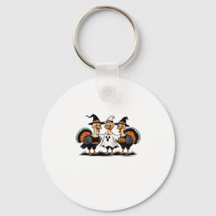 Turkey Halloween Boo, Thanksgiving Turkey, Spooky Keychain