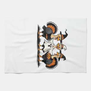 Turkey Halloween Boo, Thanksgiving Turkey, Spooky  Kitchen Towel