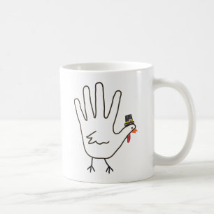 turkey hand coffee mug