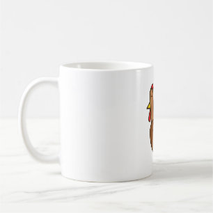Turkey Hand Peace Sign Groovy Thanksgiving Retro H Coffee Mug