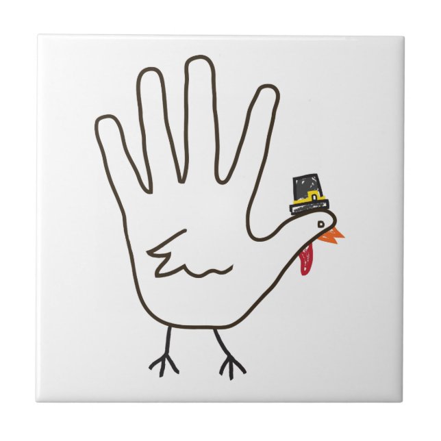 turkey hand tile (Front)
