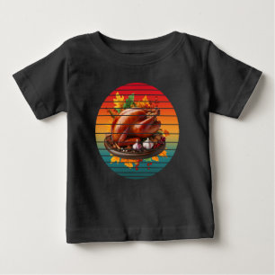 Turkey happy thanksgiving day fall season autumn baby T-Shirt