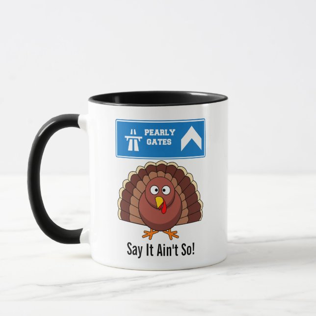 Turkey Heading for the Pearly Gates Mug (Left)