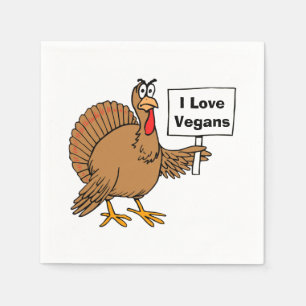 Turkey Humour Vegan Joke Napkin