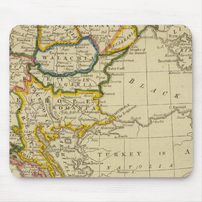 Turkey, Hungary Mouse Pad (Front)