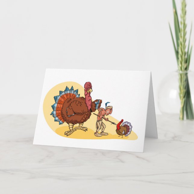 Turkey Hunt Holiday Card (Front)