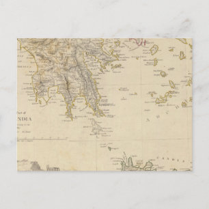 Turkey III Southern Greece and Candia Postcard