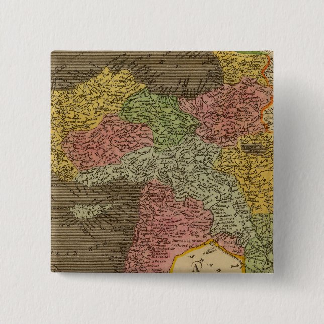 Turkey in Asia 2 Inch Square Button (Front)