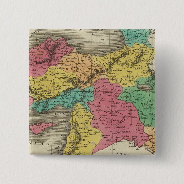 Turkey In Asia 3 2 Inch Square Button (Front)