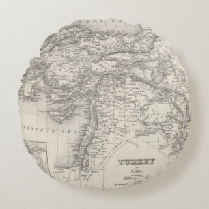 Turkey in Asia 4 Round Pillow