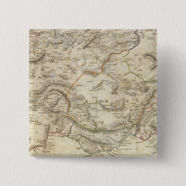 Turkey in Asia Minor 2 Inch Square Button (Front)