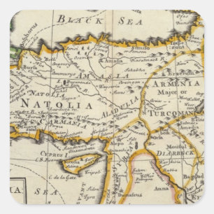 Turkey in Asia or Asia Minor Square Sticker
