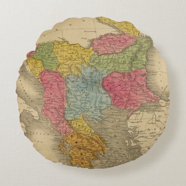 Turkey in Europe 8 Round Pillow (Front)