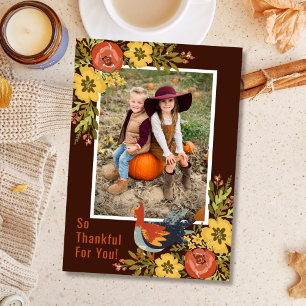 Turkey in the Garden Thanksgiving Invitation