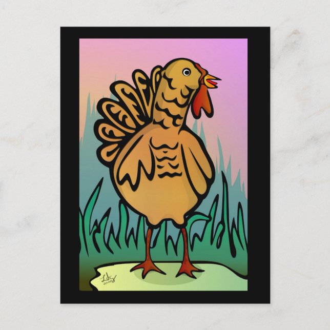 Turkey in the Grass Postcard (Front)