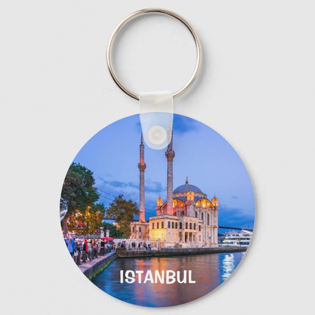 Turkey, Istanbul and Bosphorus Strait Keychain (Front)