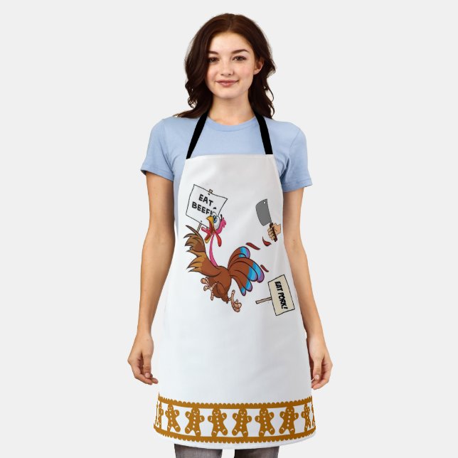 Turkey Memes, Eat Ham, Beef LOL Funny Aprons (Worn)