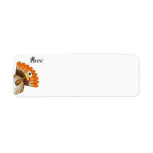 Turkey Meow Address Labels