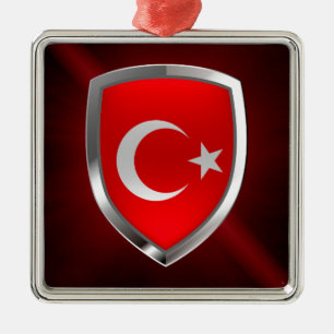 Turkey Metallic Emblem Metal Ornament
