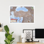 Turkey & Middle East Map 2002 Poster (Home Office)