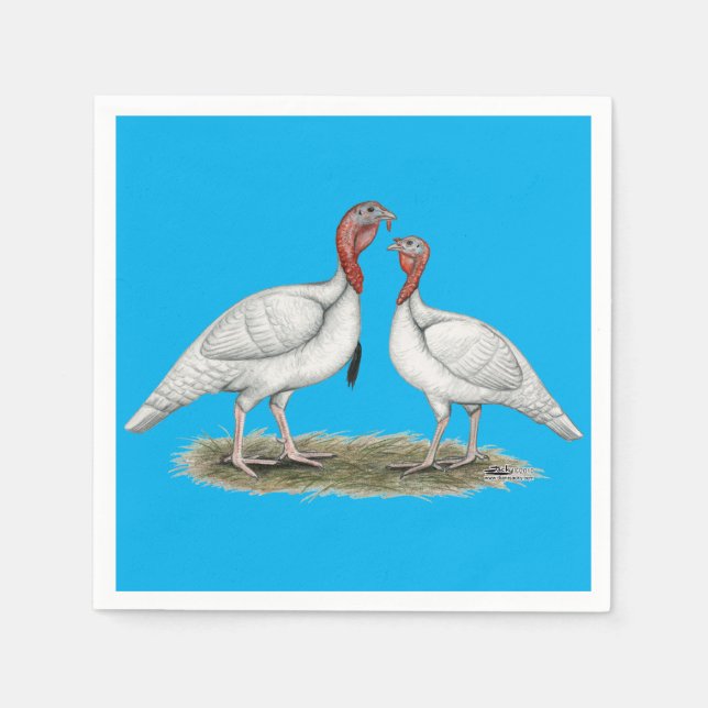 Turkey Mini Whites Napkin (Front)