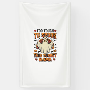 Turkey Mom Halloween Shirt with Vintage Nurse Ghos Banner