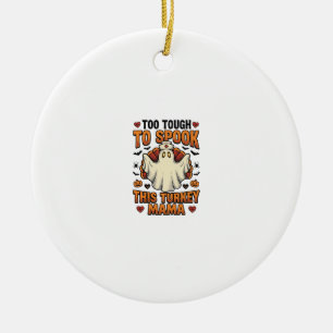 Turkey Mom Halloween Shirt with Vintage Nurse Ghos Ceramic Ornament