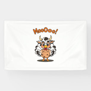Turkey Moo Cow Costume Cute Thanksgiving Funny Tur Banner