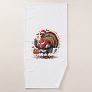 Turkey Moo Cow Costume Funny Thanksgiving Hallowee Bath Towel