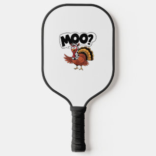 Turkey Moo Cow Costume Funny Thanksgiving Turkey D Pickleball Paddle