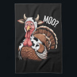 Turkey Moo Funny Thanksgiving  Kitchen Towel<br><div class="desc">Turkey Moo Funny Thanksgiving</div>