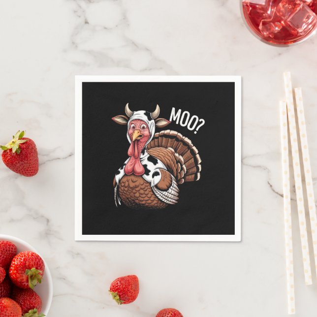 Turkey Moo Funny Thanksgiving  Napkin (Insitu)