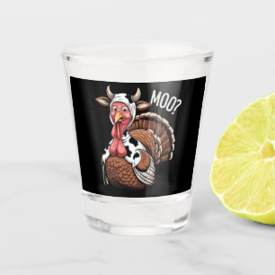 Turkey Moo Funny Thanksgiving  Shot Glass