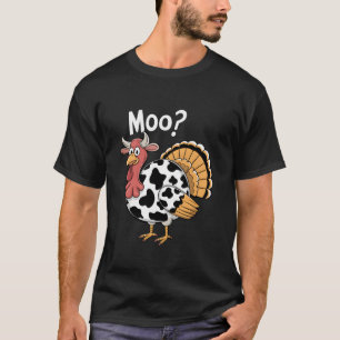 Turkey Moo Funny Thanksgiving T-Shirt